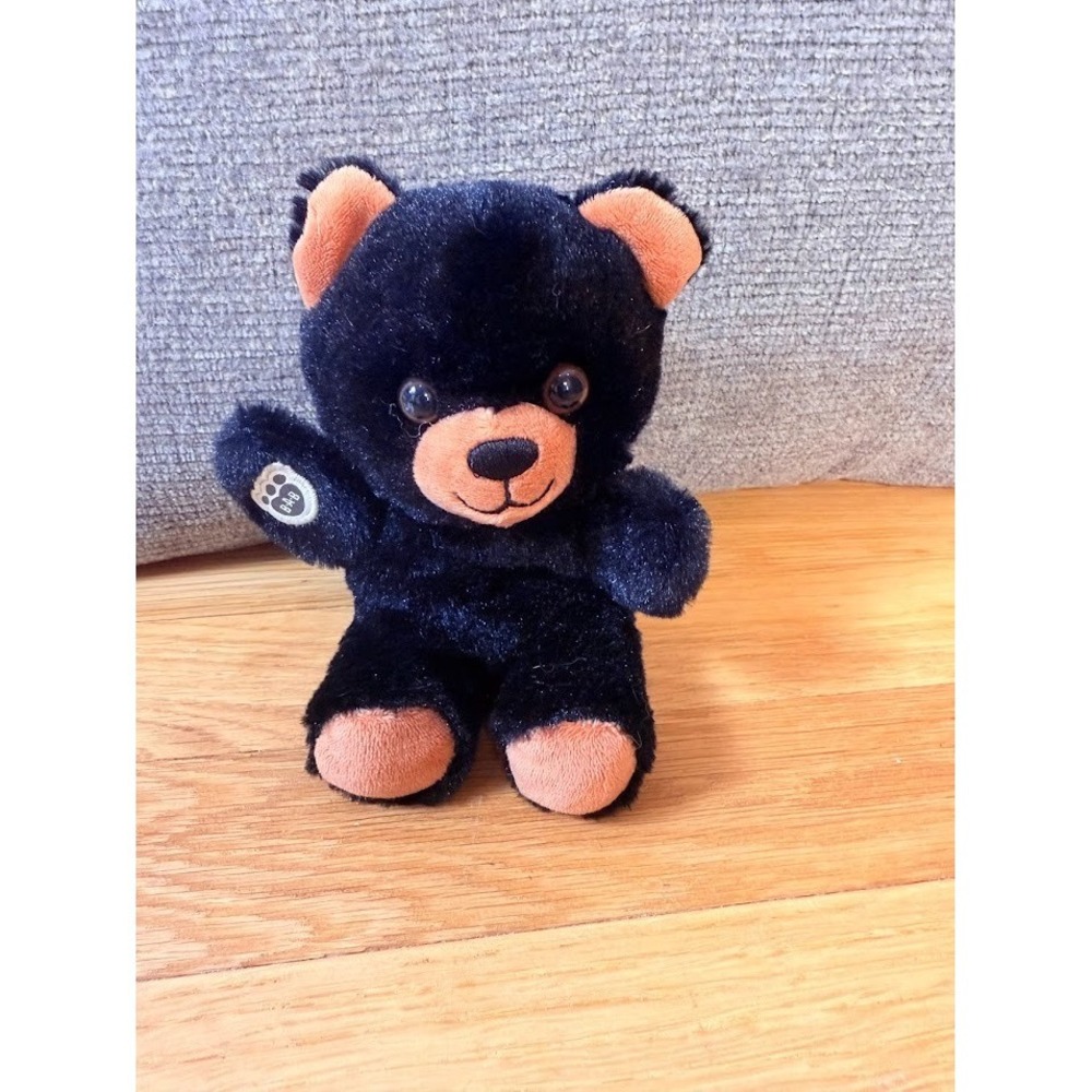 Build-A-Bear Mini Beans Black Bear Beanie Plush Stuffed Animal BAB